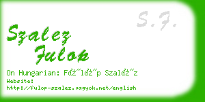 szalez fulop business card
